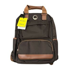 Delsey Paris Air Travel Laptop Backpack Brown / Chocolate Legere Se New